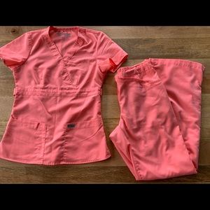 Grey’s Anatomy by Barco Coral Pink Scrub Set